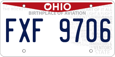 OH license plate FXF9706