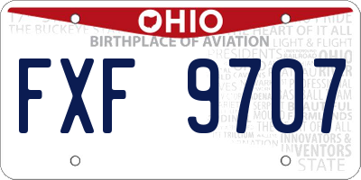 OH license plate FXF9707