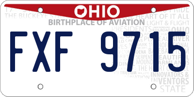 OH license plate FXF9715
