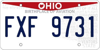 OH license plate FXF9731