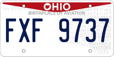 OH license plate FXF9737