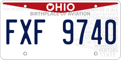 OH license plate FXF9740