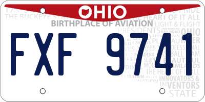 OH license plate FXF9741