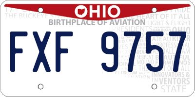 OH license plate FXF9757