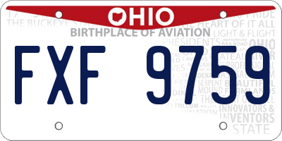 OH license plate FXF9759