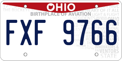 OH license plate FXF9766