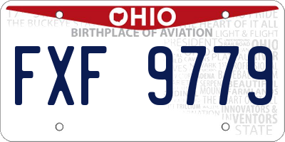 OH license plate FXF9779