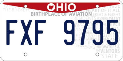OH license plate FXF9795