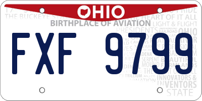 OH license plate FXF9799