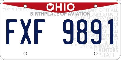 OH license plate FXF9891