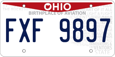 OH license plate FXF9897