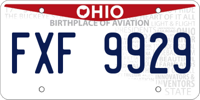 OH license plate FXF9929