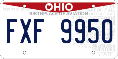 OH license plate FXF9950