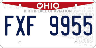 OH license plate FXF9955
