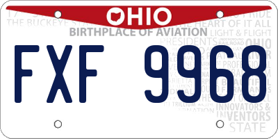 OH license plate FXF9968