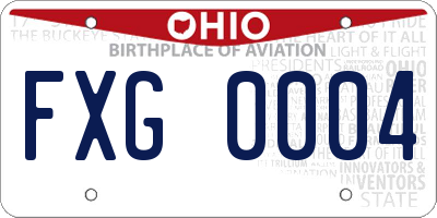 OH license plate FXG0004
