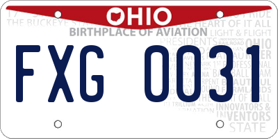 OH license plate FXG0031