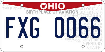 OH license plate FXG0066