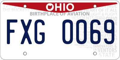 OH license plate FXG0069