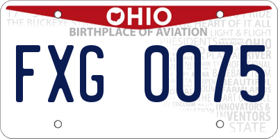 OH license plate FXG0075