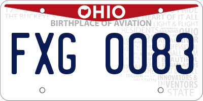 OH license plate FXG0083