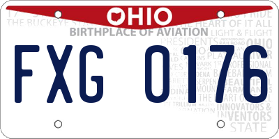 OH license plate FXG0176
