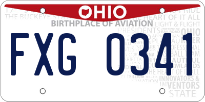 OH license plate FXG0341