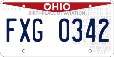 OH license plate FXG0342