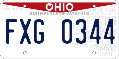 OH license plate FXG0344