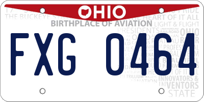 OH license plate FXG0464