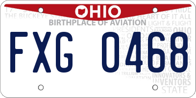 OH license plate FXG0468