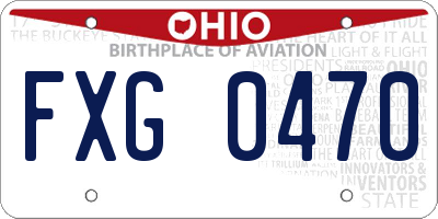 OH license plate FXG0470