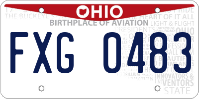 OH license plate FXG0483