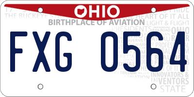 OH license plate FXG0564