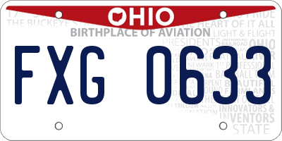 OH license plate FXG0633