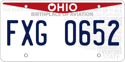 OH license plate FXG0652