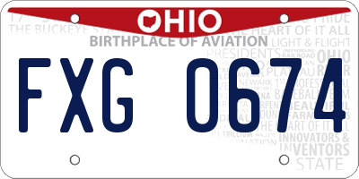 OH license plate FXG0674