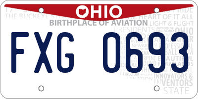 OH license plate FXG0693