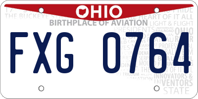 OH license plate FXG0764