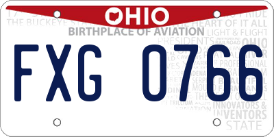 OH license plate FXG0766