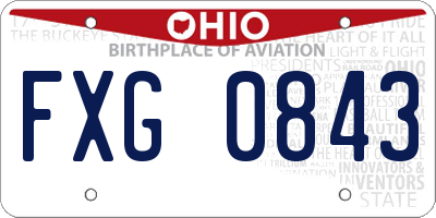 OH license plate FXG0843