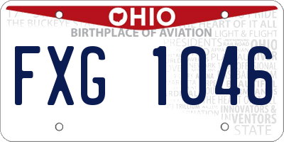 OH license plate FXG1046