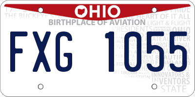 OH license plate FXG1055