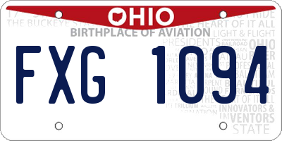 OH license plate FXG1094