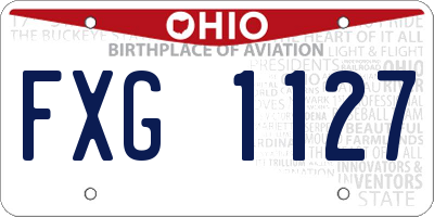 OH license plate FXG1127