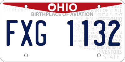 OH license plate FXG1132
