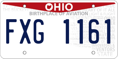 OH license plate FXG1161