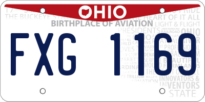 OH license plate FXG1169