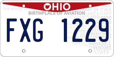 OH license plate FXG1229