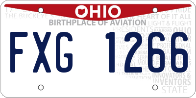 OH license plate FXG1266